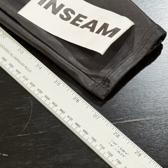 SPANX Faux Leather Womens Size Large Black Leggings Style 2437 - Picture 11 of 11